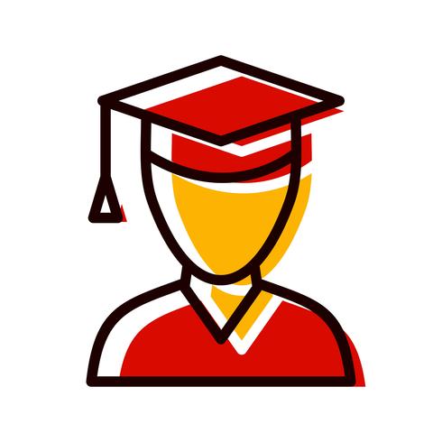 Male Student Icon Design vector