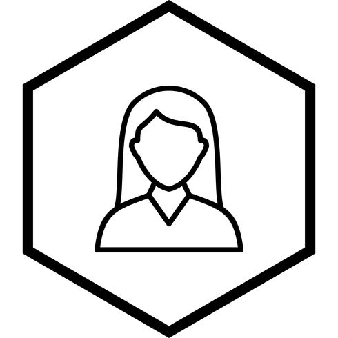 Female Student Icon Design vector