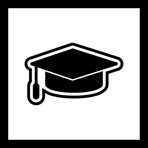 Diseño de icono de gorra de graduación vector