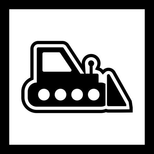 diseño de icono de bulldozer vector