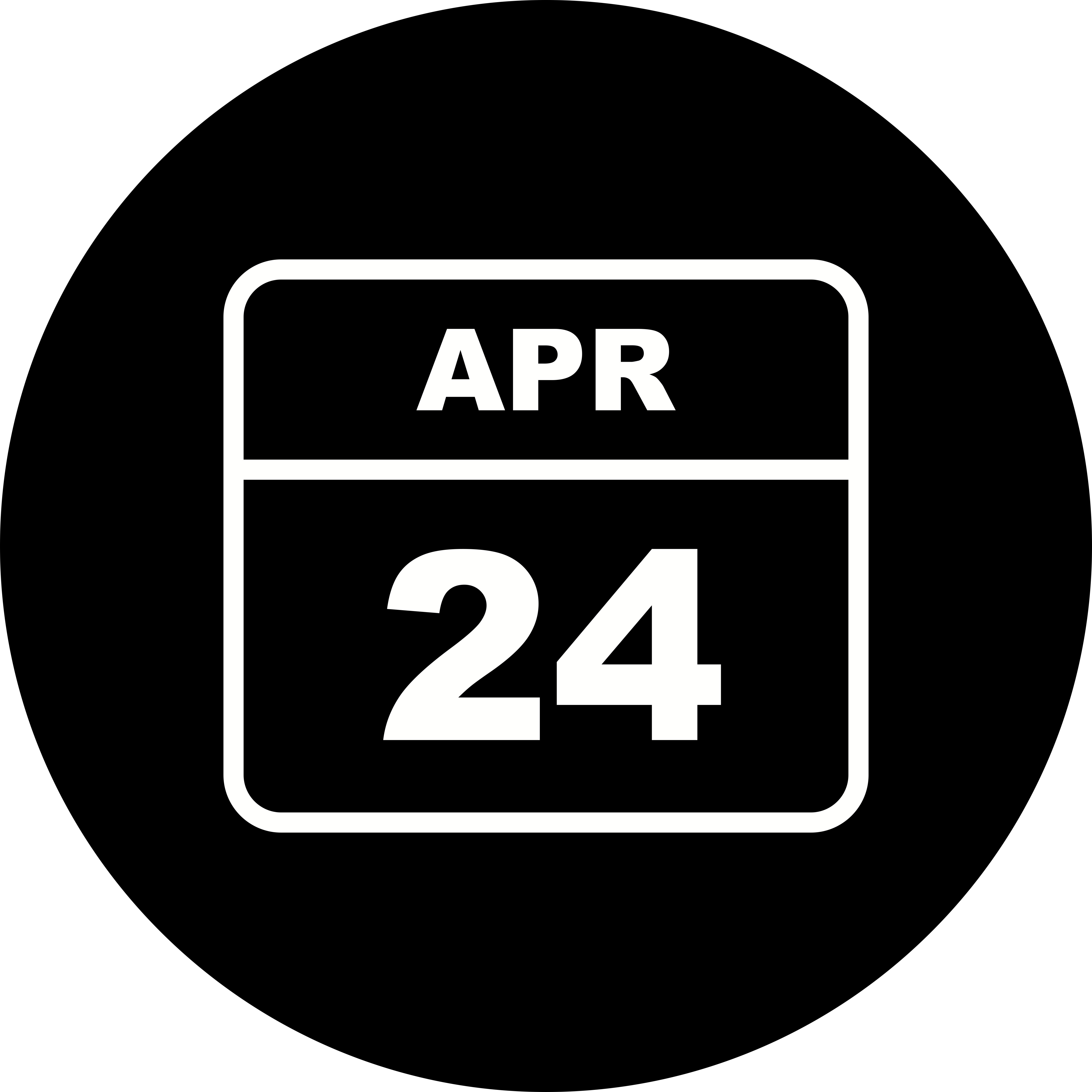 April 24th Date On A Single Day Calendar 497702 Vector Art At Vecteezy