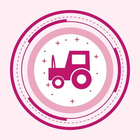  Tractor Icon Design vector