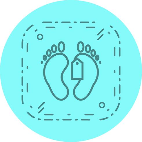 Toe Tag Icon Design vector