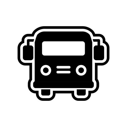 Diseño del ícono del autobús escolar. vector