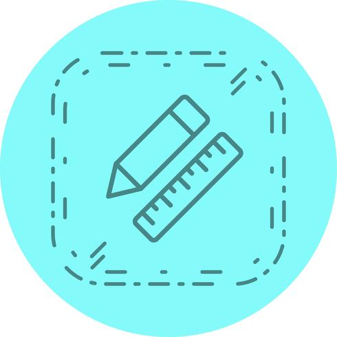 Pencil  Ruler Icon Design vector