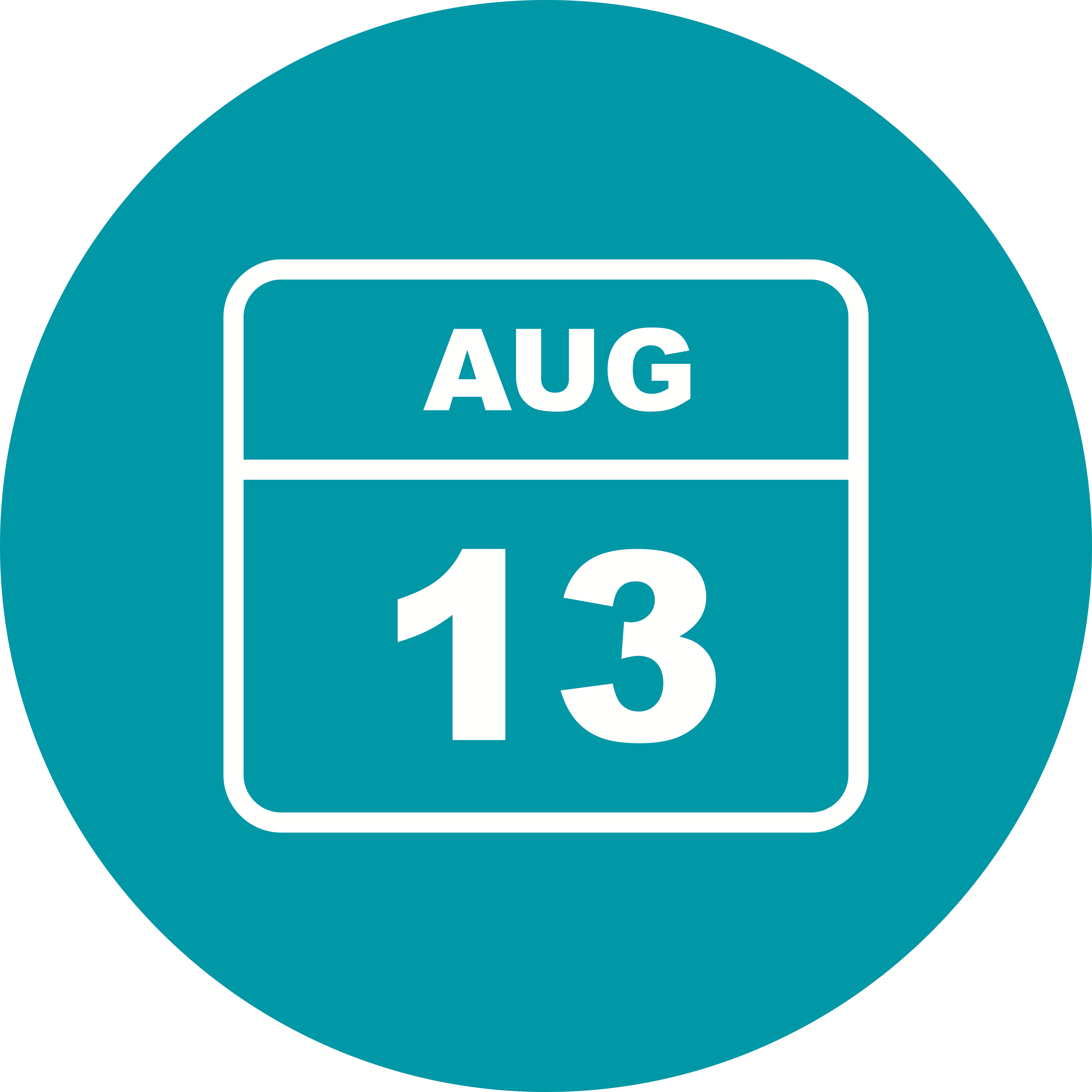 August 13th Date on a Single Day Calendar 497808 Vector Art at Vecteezy