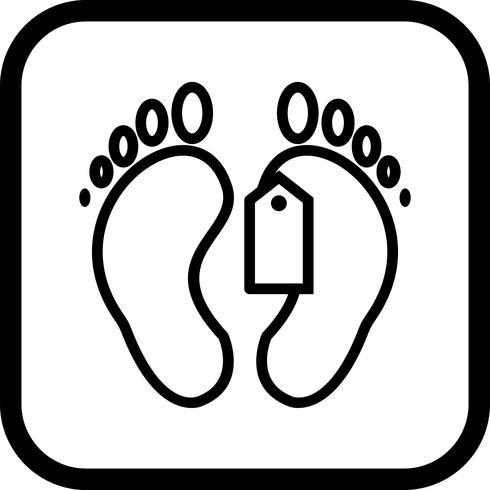 Toe Tag Icon Design vector