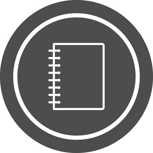 Spiral Notebook Icon Design vector