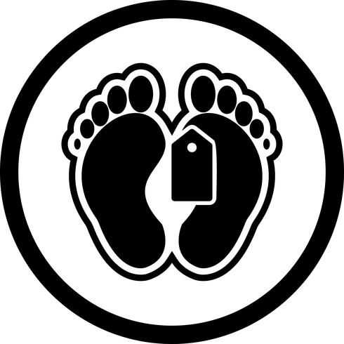 Toe Tag Icon Design vector