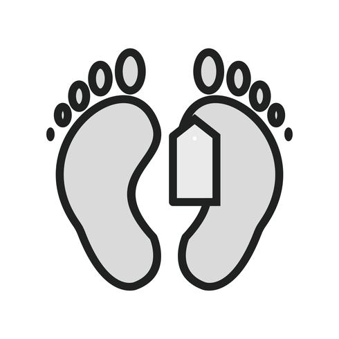 Toe Tag Icon Design vector