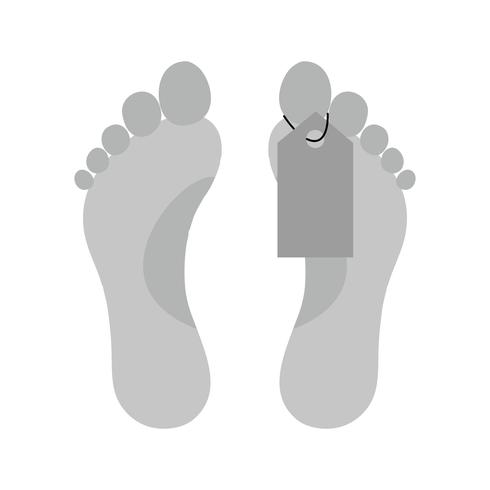 Toe Tag Icon Design vector