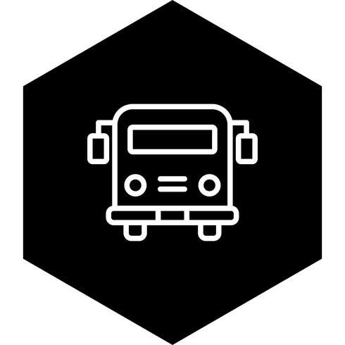 Diseño del ícono del autobús escolar. vector