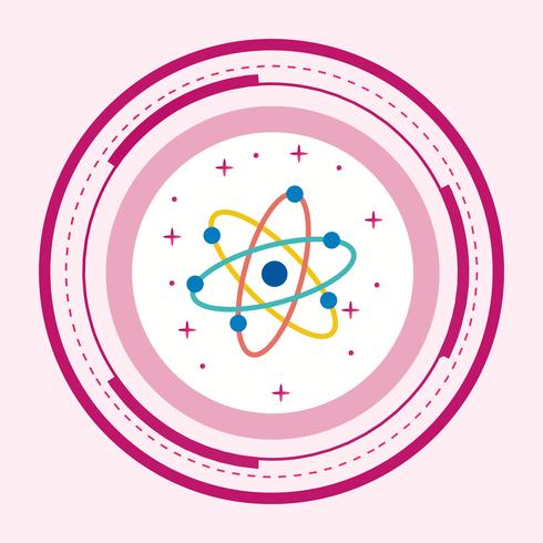 Atom Icon Design vector
