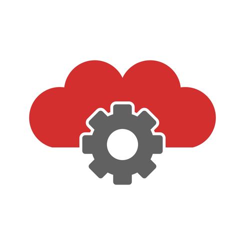 Cloud Settings Icon Design vector
