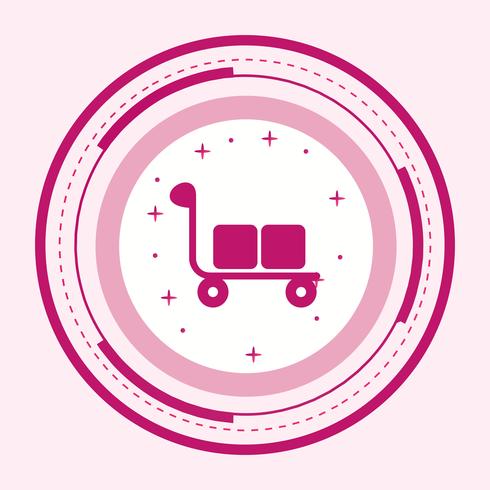 Trolley Icon Design vector