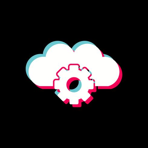 Cloud Settings Icon Design vector