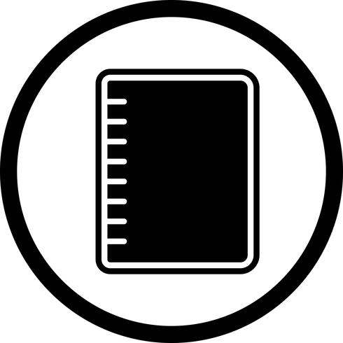 Spiral Notebook Icon Design vector