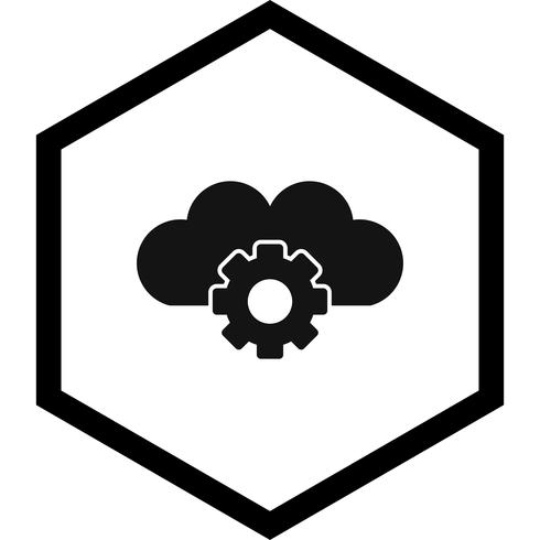 Cloud Settings Icon Design vector