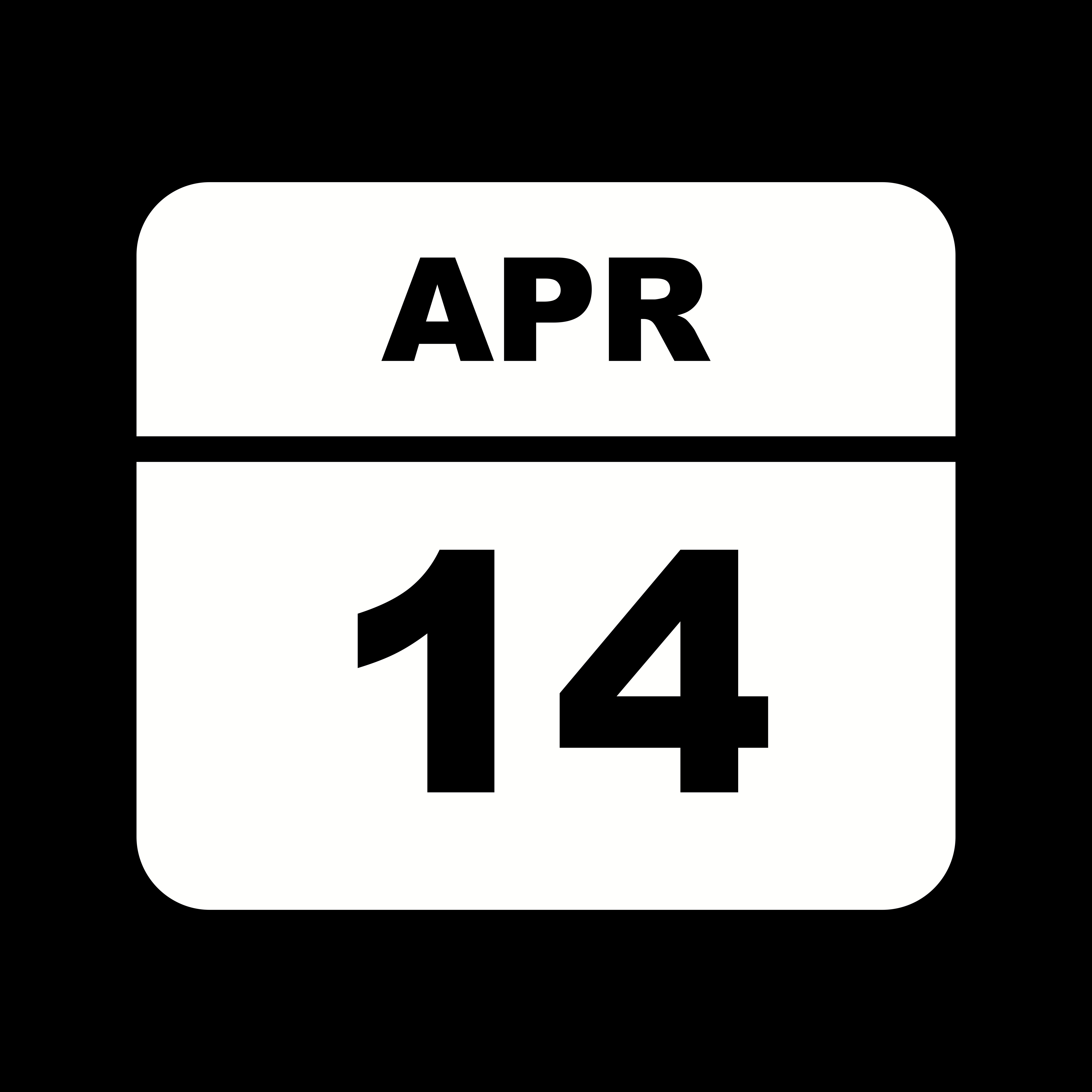 April 14th Date on a Single Day Calendar 498540 Vector Art at Vecteezy
