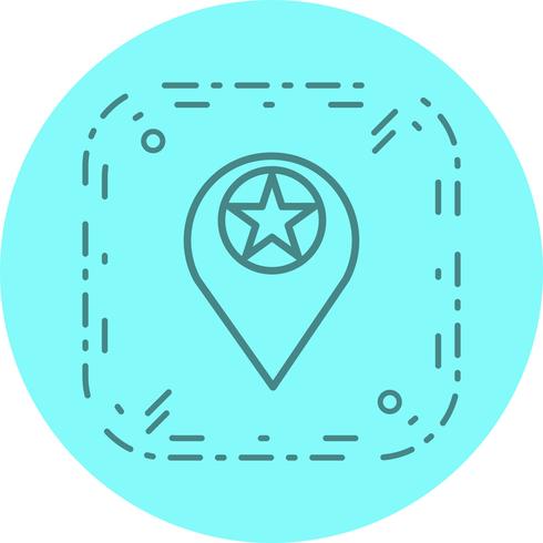 Diseño de icono de ubicación estrellada vector