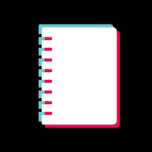 Spiral Notebook Icon Design vector