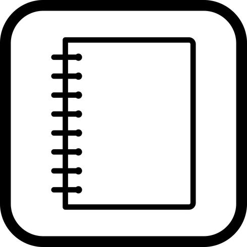 Cuaderno espiral icono de diseño vector