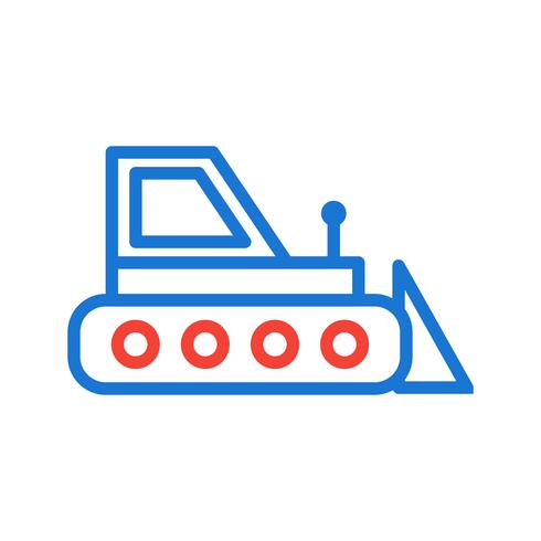 diseño de icono de bulldozer vector