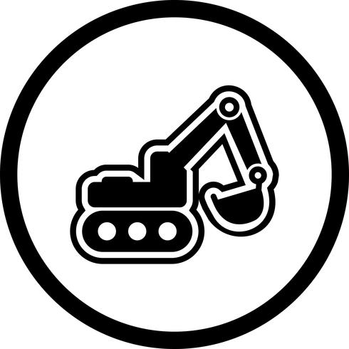 Excavator Icon Design vector