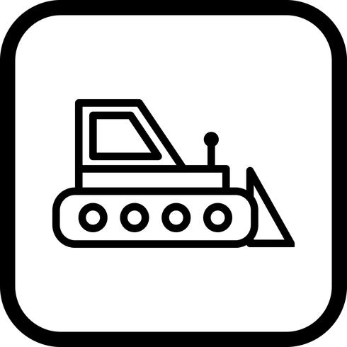 Bulldozer Icon Design vector