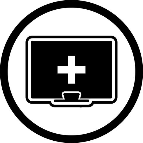 Ayuda médica en línea diseño de iconos vector