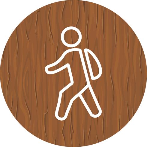 Walking to School Icon Design vector