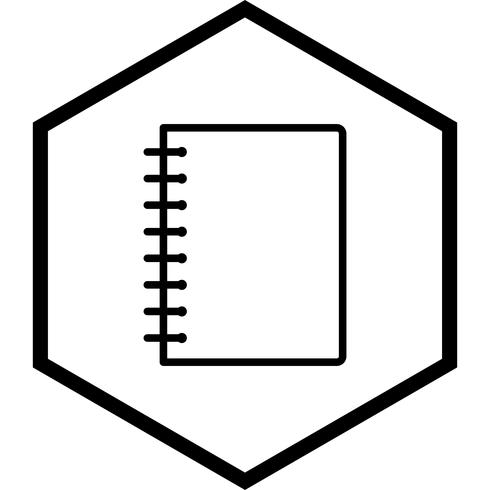 Spiral Notebook Icon Design vector