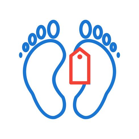 Toe Tag Icon Design vector