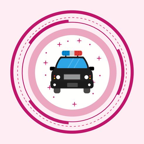 Diseño de icono de coche de policía vector