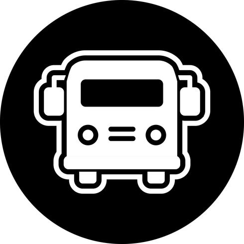 Diseño del ícono del autobús escolar. vector