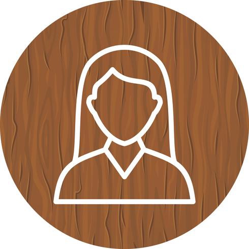 Female Student Icon Design vector