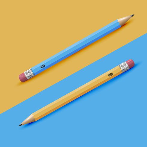 High detailed colorful  background with pencils, vector illustration