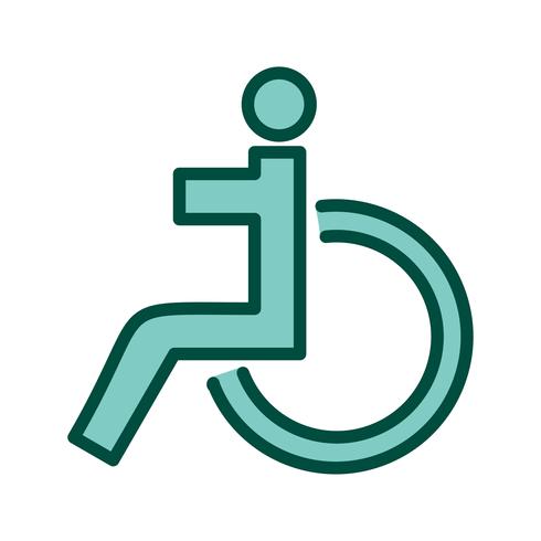  Handicapped Icon Design vector