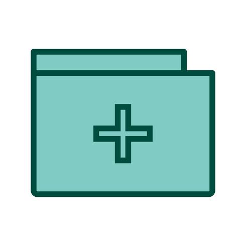 Carpeta médica de diseño de iconos vector