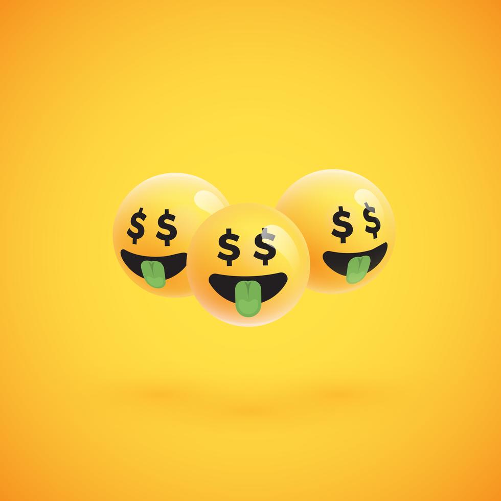 Group of high detailed yellow emoticons, vector illustration 499147 ...