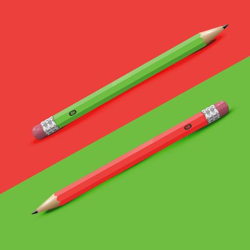 High detailed colorful  background with pencils, vector illustration