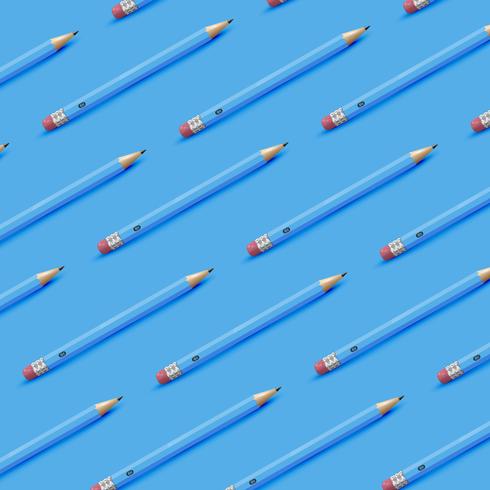 High detailed colorful  background with pencils, vector illustration