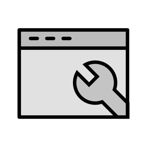 Browser Settings Icon Design vector