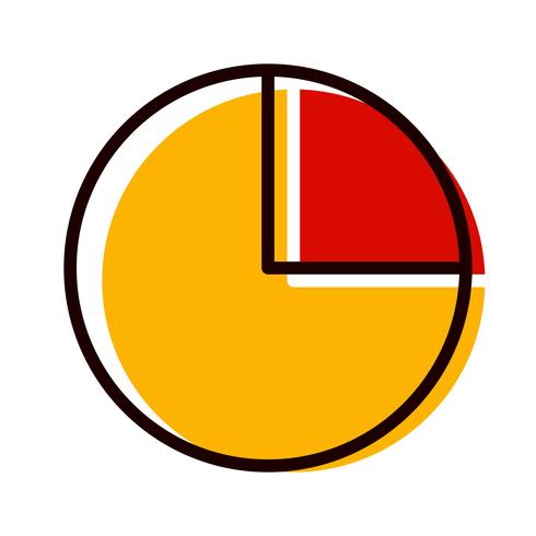 Pie Chart Icon Design vector