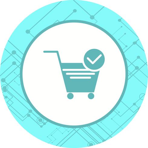 Verified Cart Items Icon Design vector