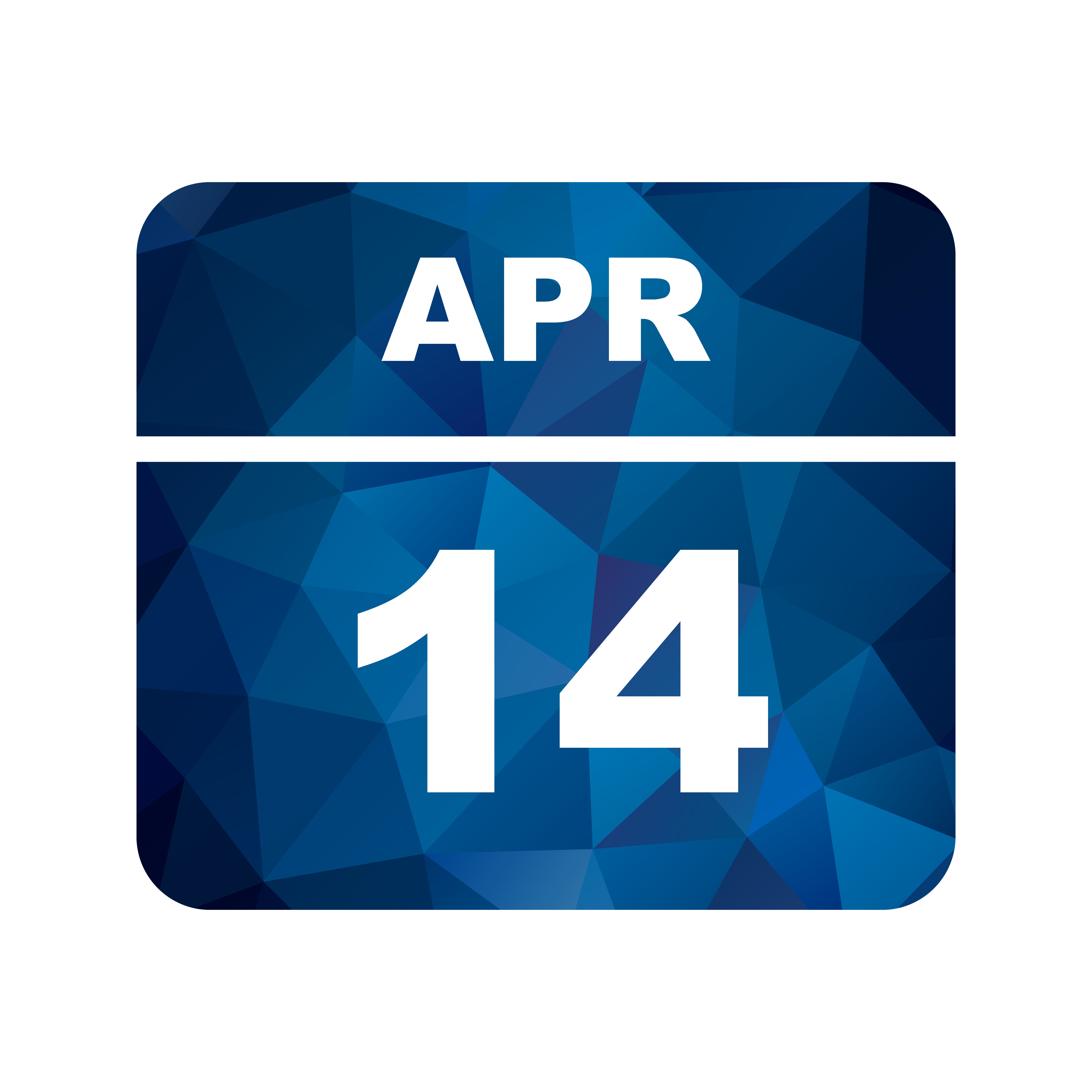 April 14th Date on a Single Day Calendar 499735 Vector Art at Vecteezy