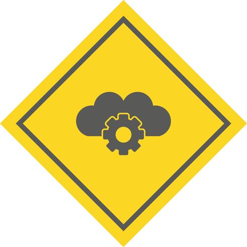 Cloud Settings Icon Design vector