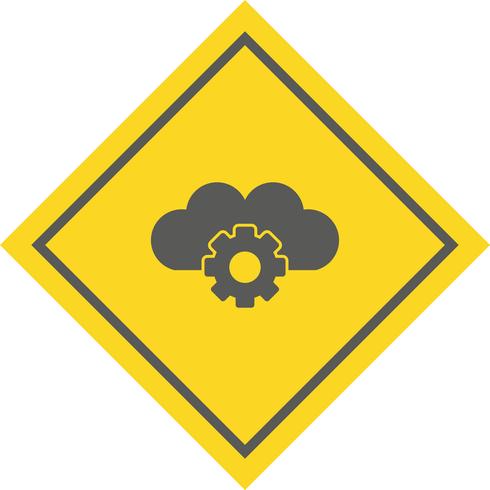 Cloud Settings Icon Design vector