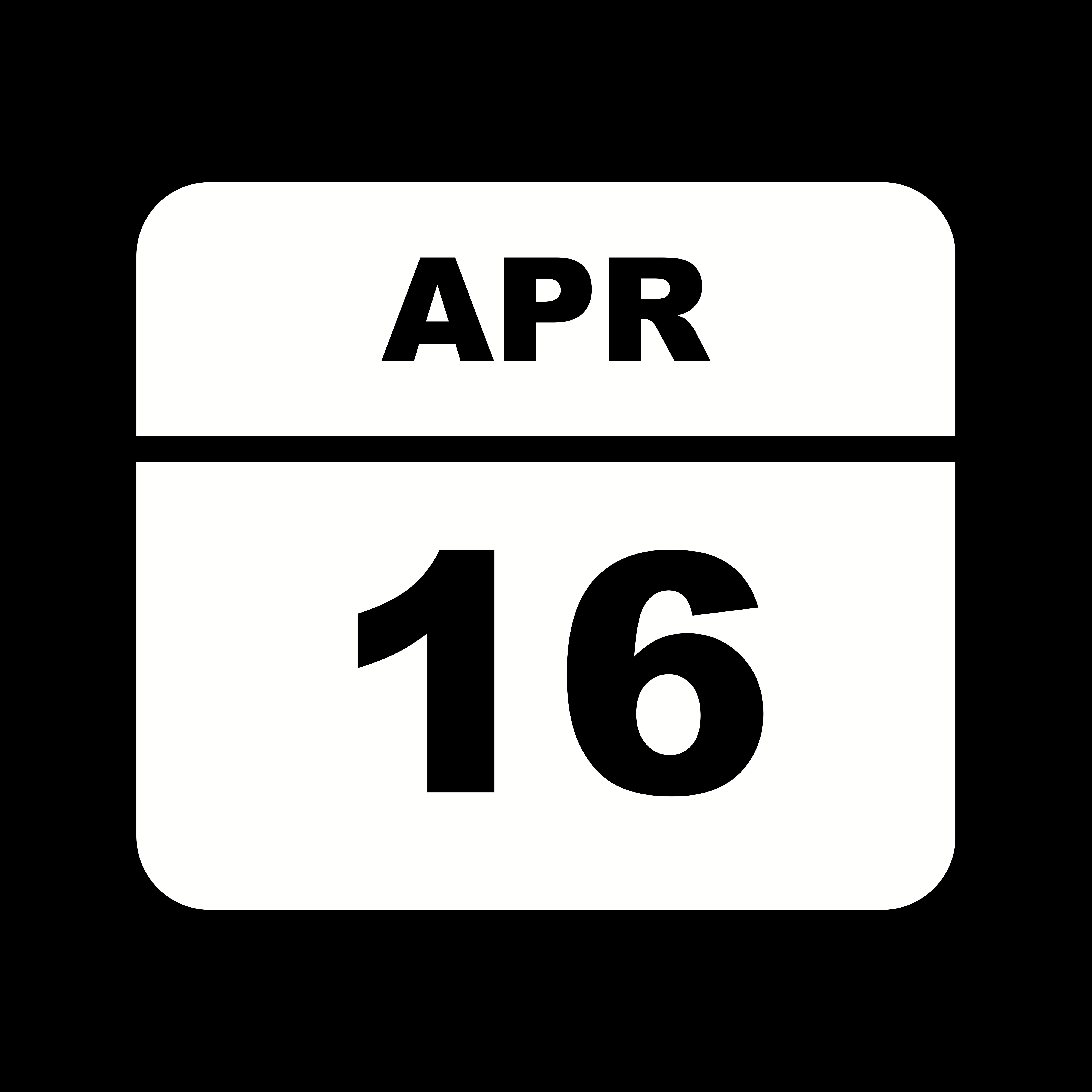 April 16th Date on a Single Day Calendar 499954 Vector Art at Vecteezy