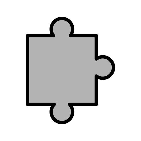 pieza de puzzle icono de diseño vector